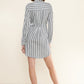 Women's Lace Trim Wrapped Shirt Dress in Ditsy Gingham