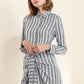 Women's Lace Trim Wrapped Shirt Dress in Ditsy Gingham