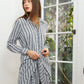 Women's Lace Trim Wrapped Shirt Dress in Ditsy Gingham
