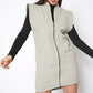 Women's Sleeveless Zip Up Vest Dress