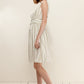 Women's Sleeveless Button Down Stripe Dress in Sage
