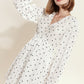 Women's Triangle Print Long Sleeve Dress in White Triangle