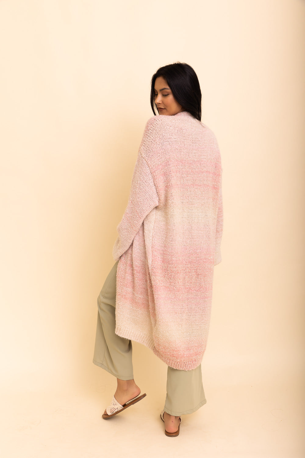 Lounge Around Longline Ombre Cardigan Top
