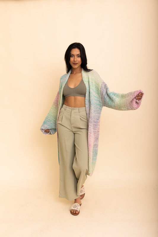 Lounge Around Longline Ombre Cardigan Top