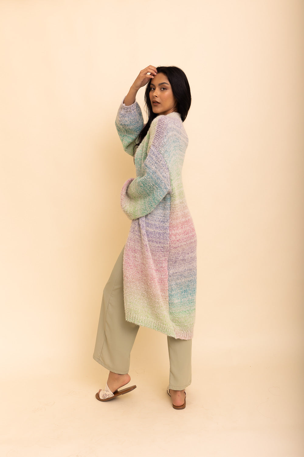 Lounge Around Longline Ombre Cardigan Top