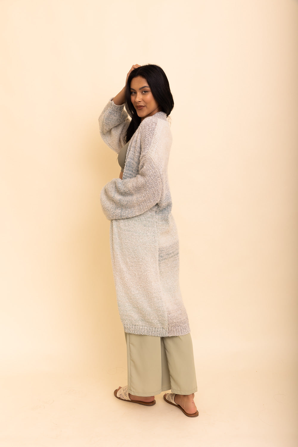 Lounge Around Longline Ombre Cardigan Top