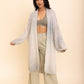 Lounge Around Longline Ombre Cardigan Top