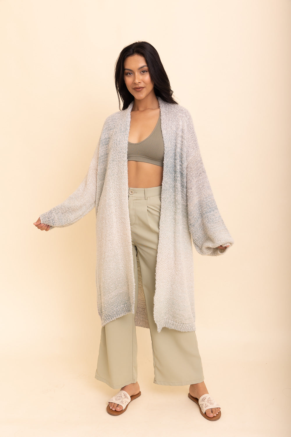 Lounge Around Longline Ombre Cardigan Top
