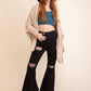 Cuddly Bat Sleeve Knit Cardigan Top