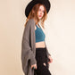 Cuddly Bat Sleeve Knit Cardigan Top