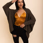 Cuddly Bat Sleeve Knit Cardigan Top