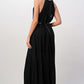 Halter Neck Maxi Dress with Beaded Waist Detail