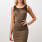Mesh Insert Bodycon Dress – Sleek and Stylish