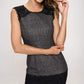 Sleeveless Textured Dress with Lace Trim Hem