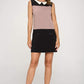 Sleeveless Dress with Contrast Peter Pan Collar