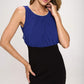 Sleeveless Two-Tone Fitted Dress