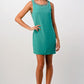 Embellished Neckline Sleeveless Shift Dress