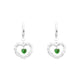 Fashion Hollow CZ Double Heart 925 Sterling Silver Dangling Earrings