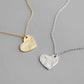 Irregular Surface Heart 925 Sterling Silver Necklace