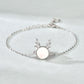 Holiday Natural Moonstone Elk Animal 925 Sterling Silver Bracelet