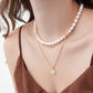 Choker Double Beads Chain Tag Coin 925 Sterling Silver Necklace