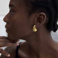 Casual Middle Drop Water S999 Sterling Silver Stud Earrings