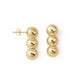 Chunky Jewelry Electroforming Hollow Office Round Beads S999 Sterling Silver Gold Plated Big Statement Earrings