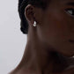 Women Hollow Simple Classic Minimalist  Cute Mini Water Drop 18k Gold Plated S999 Sterling Silver Electroforming Stud Earrings