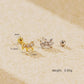 Office Round CZ Crown 925 Sterling Silver Screw Stud Earrings