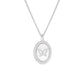 Anniversary Oval Butterfly Oval Signet 925 Sterling Silver Necklace