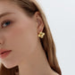 Exaggerated Jewelry Chunky Electroforming Geometry Fashion Square Cone 999 Sterling Silver Stud Earrings