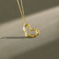 Irregular Hollow Heart 925 Sterling Silver Necklace