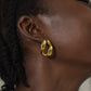 Women Fashion Jewelry Unique 999 Pure Silver Geometry Small Hollow Irregular Circle Electroforming Lightweight Stud Earrings (Pre-Sale)
