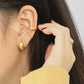 Minimalism Mini Wide Circle 925 Sterling Silver Huggie Hoop Earrings