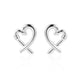Honey Moon Hollow Heart 999 Sterling Silver Romantic Fine Jewelry Women’s Stud Earrings