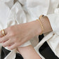 S925 sterling silver bracelet INS niche oval bead olive bead chain bracelet personality versatile silver bracelet