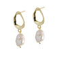Office Unique Natural Pearl 925 Sterling Silver Dangling Earrings