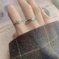 Vintage Sunflower Sun CZ 925 Sterling Silver Adjustable Promise Ring