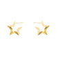 Girl Irregular Star 925 Sterling Silver Hoop Earrings