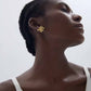 Chunky Jewelry Electroforming Lady's Casual Irregular Fireworks S999 Sterling Silver Luxury Stud Earrings