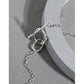 Simple OT Hollow Chain 925 Sterling Silver Choker Necklace