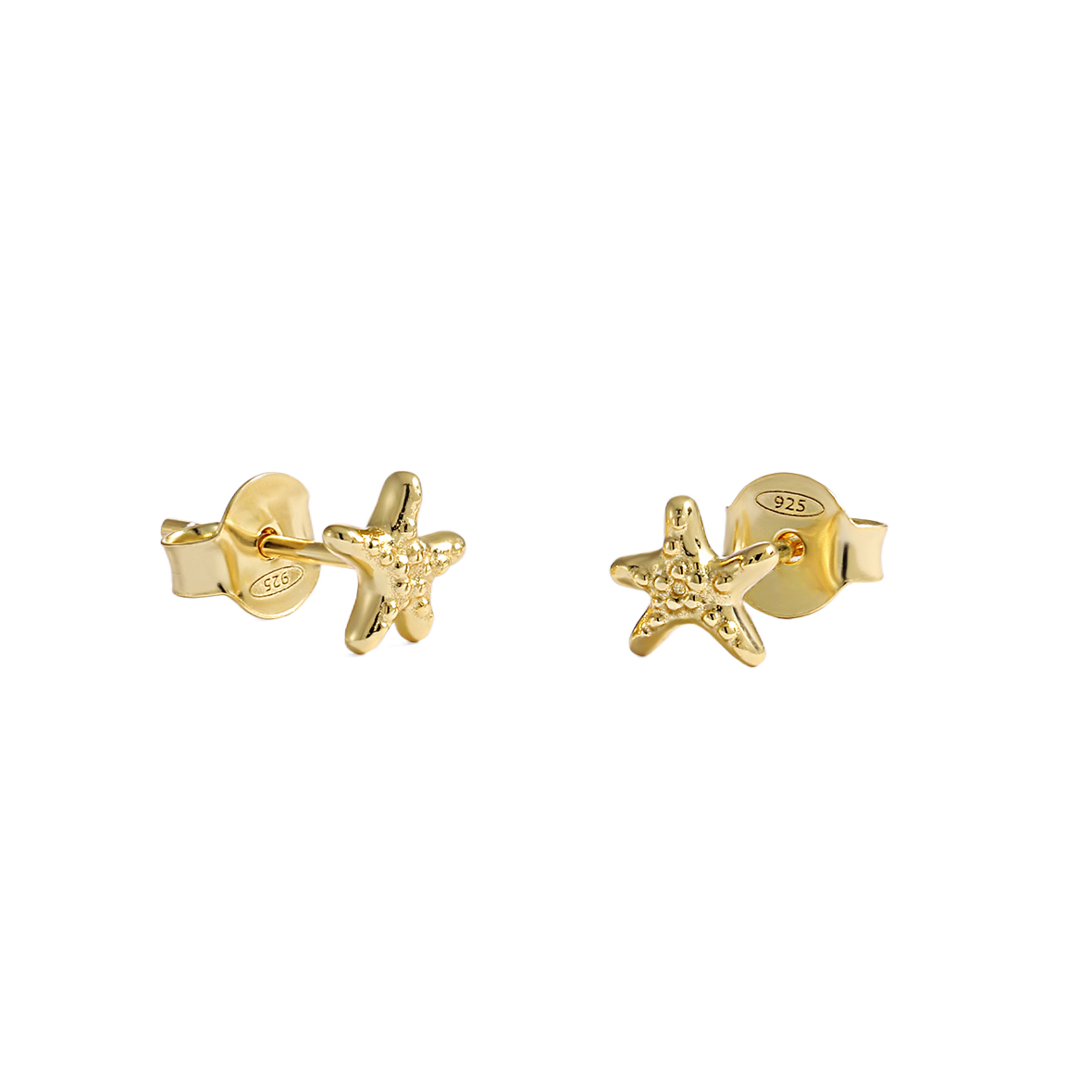 Cute Mini Beads Star 925 Sterling Silver Stud Earrings