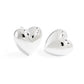 Women Romantic Jewelry Gift 925 Sterling Silver Electroforming Big Heart Star Design Honeymoon Statement Stud Earrings