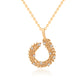 New CZ Wheat Ear Circle 925 Sterling Silver Necklace