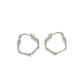 Fashion Irregular Geometry 925 Sterling Silver Hoop Earrings