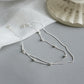 silver jewelry temperament, simple and versatile, with double layered bead chain S925 pure silver ankle chain decoration