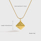 Women Daily Fashion Jewelry Bold 999 Pure Silver Geometry Pattern Triangular Cone Necklace