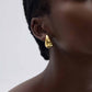 Casual Middle Drop Water S999 Sterling Silver Stud Earrings