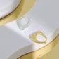 Geometry Irregular Hollow Rhombus 925 Sterling Silver Hoop Earring (Single)