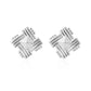 Exaggerated Jewelry Chunky Electroforming Geometry Fashion Square Cone 999 Sterling Silver Stud Earrings